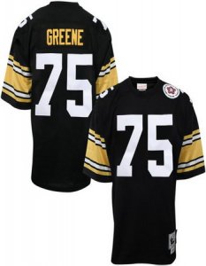 nfl pittsburgh steelers #75 greene throwback black