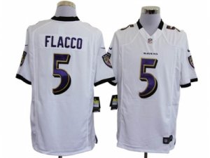 Nike NFL Baltimore Ravens #5 Joe Flacco White Game Jerseys