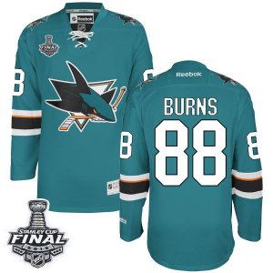 Youth Reebok San Jose Sharks #88 Brent Burns Premier Teal Green Home 2016 Stanley Cup Final Bound NHL Jersey