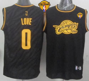 NBA Cleveland Cavaliers #0 Kevin Love Black Precious Metals Fashion The Finals Patch Stitched Jerseys