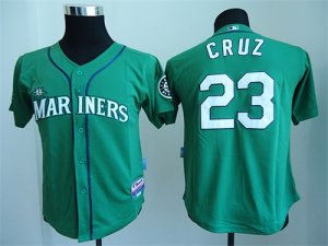 Youth mlb seattle mariners #23 cruz green jersey