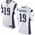 Mens Nike New England Patriots #19 Malcolm Mitchell Elite White NFL Jersey