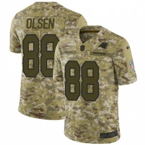 Mens Nike Carolina Panthers #88 Greg Olsen Limited Camo 2018 Salute to Service NFL Jersey