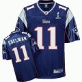 NEW England Patriots #11 Edelman 2012 Super bowl XLVI blue