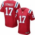 Mens Nike New England Patriots #17 Devin Street Elite Red Alternate NFL Jersey