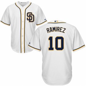 Men\'s Majestic San Diego Padres #10 Alexei Ramirez Authentic White Home Cool Base MLB Jersey