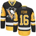 Mens Reebok Pittsburgh Penguins #16 Eric Fehr Premier Black Gold Third NHL Jersey