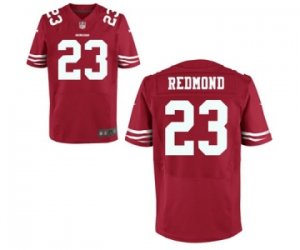 Men\'s Nike San Francisco 49ers #23 Will Redmond Elite Red Team Color NFL Jersey