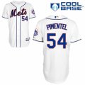 Men's Majestic New York Mets #54 Stolmy Pimentel Replica White Alternate Cool Base MLB Jersey