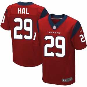 Mens Nike Houston Texans #29 Andre Hal Elite Red Alternate NFL Jersey