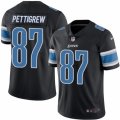 Mens Nike Detroit Lions #87 Brandon Pettigrew Limited Black Rush NFL Jersey