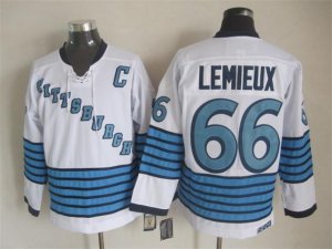 NHL Pittsburgh Penguins #66 Mario Lemieux Throwback white jerseys