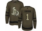 Men Adidas Ottawa Senators #1 Mike Condon Green Salute to Service Stitched NHL Jersey