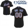 Customized New York Mets Jersey Black Cool Base Baseball
