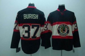 nhl chicago blackhawks #37 burish black[new third jersey]