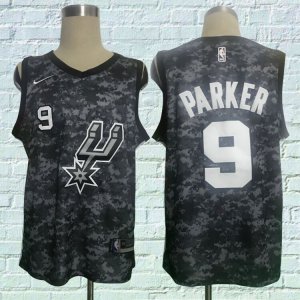Men Nike San Antonio Spurs #9 Tony Parker Camo NBA Swingman City Edition Jersey