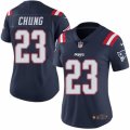 Women's Nike New England Patriots #23 Patrick Chung Limited Navy Blue Rush NFL Jersey