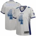 Women's Nike Dallas Cowboys #4 Dak Prescott Limited Grey Drift Fashion NFL Jersey