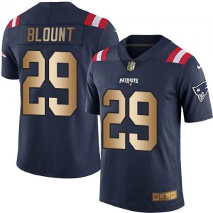 Nike New England Patriots #29 LeGarrette Blount Navy Blue Mens Stitched NFL Limited Gold Rush Jersey