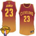 Men's Adidas Cleveland Cavaliers #23 LeBron James Swingman Red Resonate Fashion 2016 The Finals Patch NBA Jersey