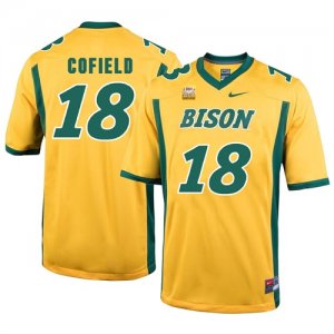 North Dakota State Bison 18 Adam Cofield Gold College Football Jersey