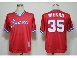 mlb jerseys atlanta braves #35 phil niekro m&n red 1980