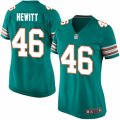 Womens Nike Miami Dolphins #46 Neville Hewitt Limited Aqua Green Alternate NFL Jersey