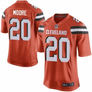 Mens Nike Cleveland Browns #20 Rahim Moore Game Orange Alternate NFL Jersey