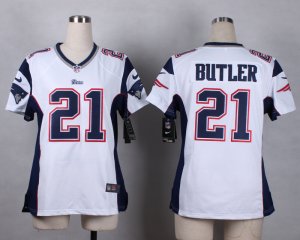 Women Nike New England Patriots #21 butler white jerseys