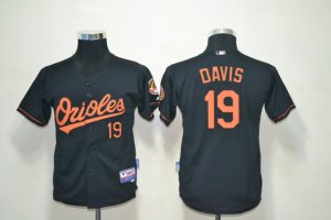 Youth Baltimore Orioles #19 Chris Davis black Cool Base Jerseys