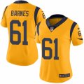 Women's Nike Los Angeles Rams #61 Tim Barnes Limited Gold Rush NFL Jersey