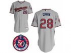 MLB Minnesota Twins #28 Crain Grey Jerseys