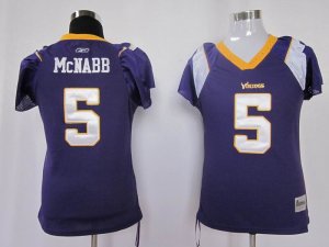 women nfl minnesota vikings #5 mcnabb field flirt fashion purple