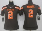 Women Nike Cleveland Browns #2 Manziel Brown Jerseys