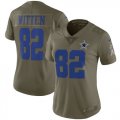 Nike Cowboys #82 Jason Witten Women Olive Salute To Service Limited Jersey