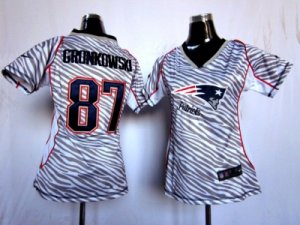 Nike Women New England Patriots #87 Rob Gronkowski jerseys[fem fan zebra]