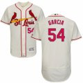 Mens Majestic St. Louis Cardinals #54 Jamie Garcia Cream Flexbase Authentic Collection MLB Jersey