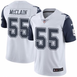 Youth Nike Dallas Cowboys #55 Rolando McClain Limited White Rush NFL Jersey