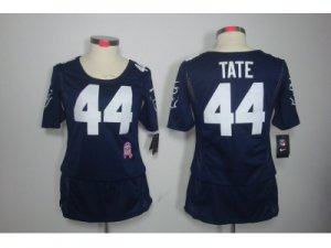 Nike Women Houston Texans #44 Tate blue jerseys[breast cancer awareness]