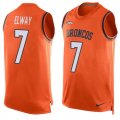 Nike Denver Broncos #7 John Elway Orange Team Color Men Stitched NFL Limited Tank Top Jersey