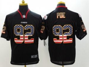 Nike Kansas City Chiefs #92 Dontari Poe Black Jerseys(USA Flag Fashion Elite)