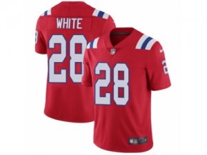 Mens Nike New England Patriots #28 James White Vapor Untouchable Limited Red Alternate NFL Jersey