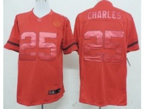 Nike Kansas City Chiefs #25 Jamaal Charles Red Jerseys(Drenched Limited)