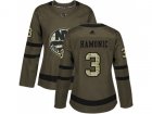 Women Adidas New York Islanders #3 Travis Hamonic Green Salute to Service Stitched NHL Jersey