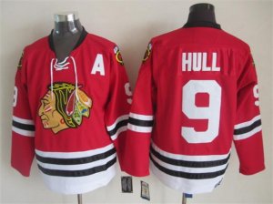 NHL Chicago Blackhawks #9 Bobby Hull red Throwback Frenate jerseys