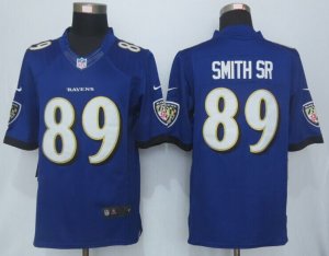 Nike Baltimore Ravens #89 Smith sr Purple Jerseys(Limited)