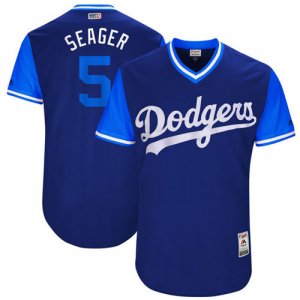 Dodgers #5 Corey Seager Seager Majestic Royal 2017 Players Weekend Jersey