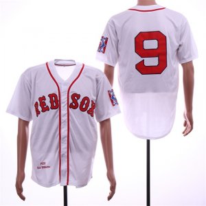 Red Sox #9 Ted Williams White 1939 Throwback Jersey