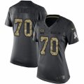Women's Nike Green Bay Packers #70 T.J. Lang Limited Black 2016 Salute to Service NFL Jersey