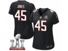Womens Nike Atlanta Falcons #45 Deion Jones Limited Black Alternate Super Bowl LI 51 NFL Jersey